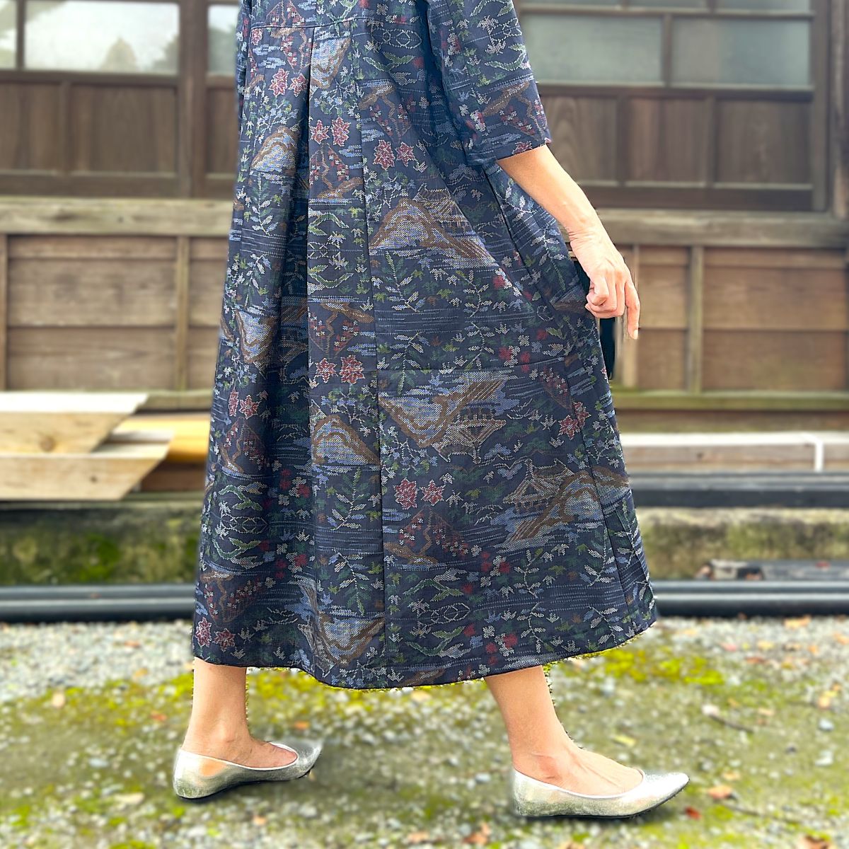 大島紬後えりワンピース】 OUOP7 – こっとんコットン