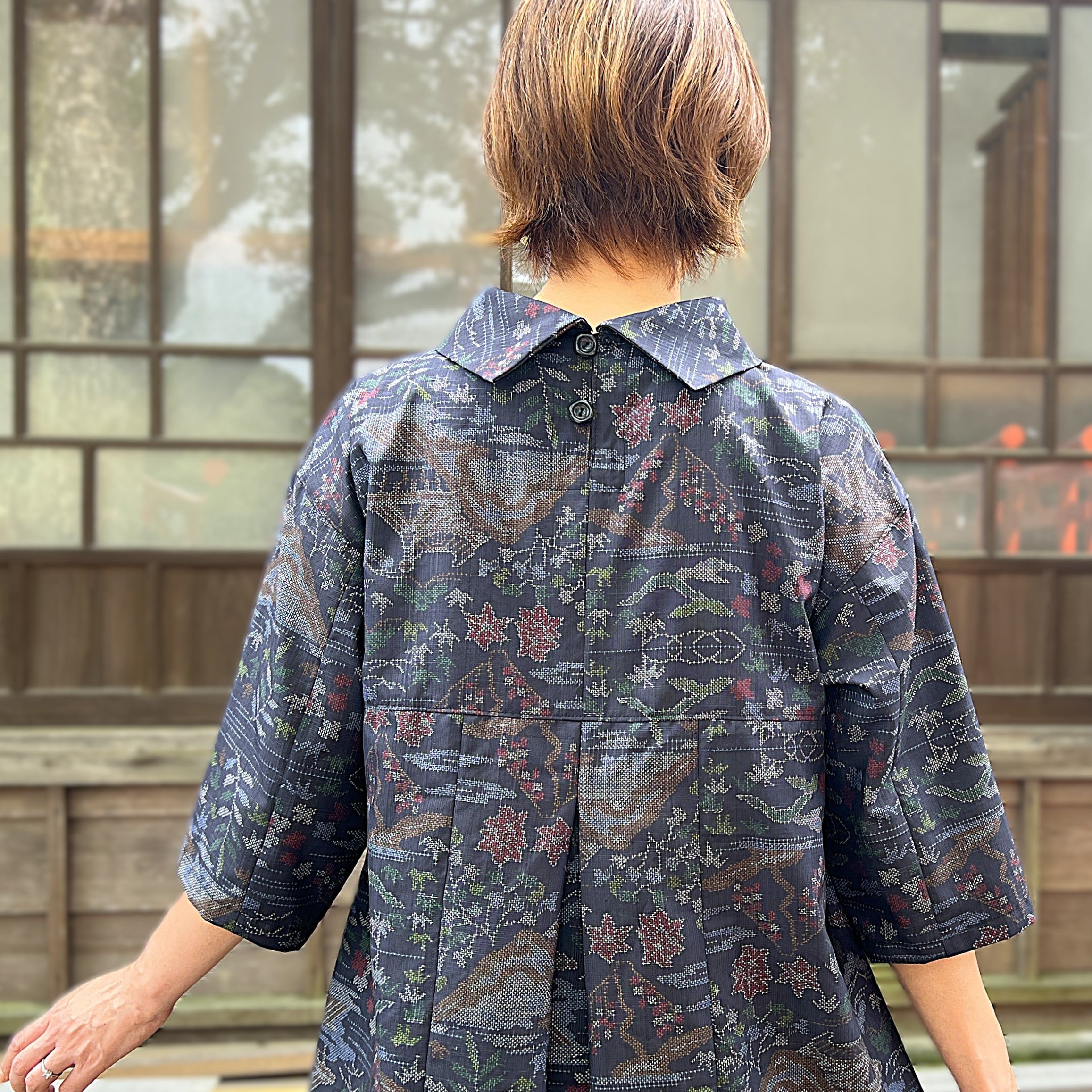 大島紬後えりワンピース】 OUOP7 – こっとんコットン