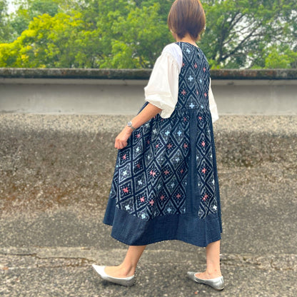 【古布アレンジジャンパースカート】KJS９．１