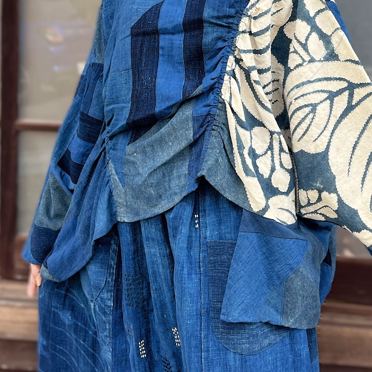 【古布アレンジ変形ブラウス】	MKB１