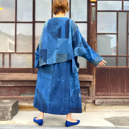 【古布アレンジ変形ブラウス】	MKB１