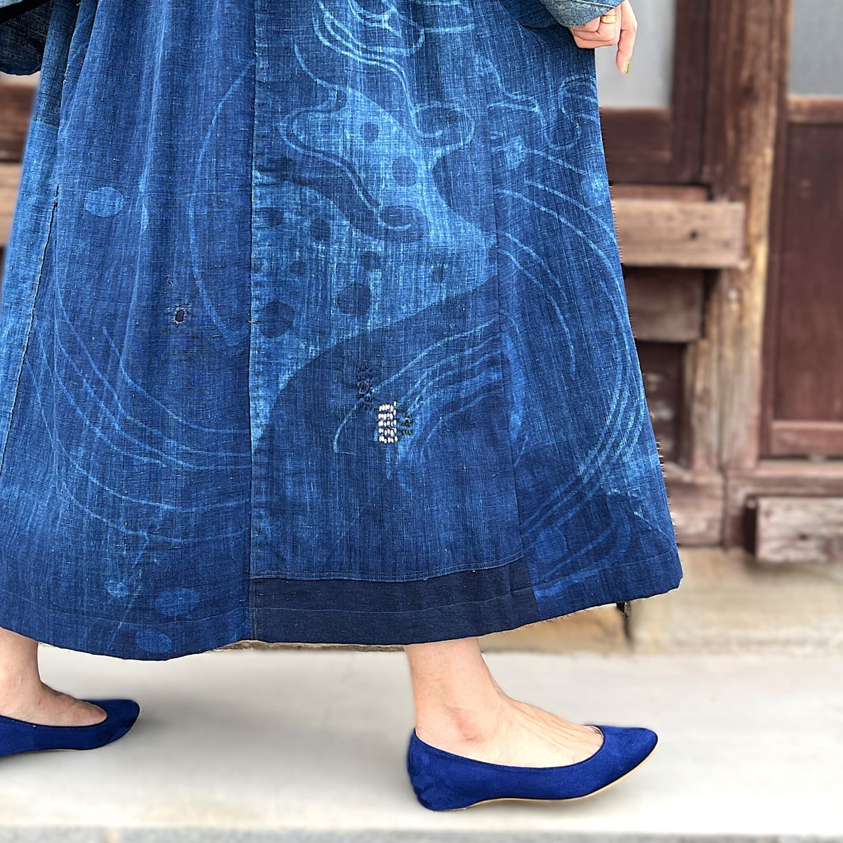 古布リメイク裏地付きスカート】 NNSK1 – こっとんコットン