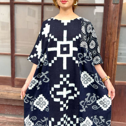 【古布リメイクチュニックワンピース】１０．２２．３