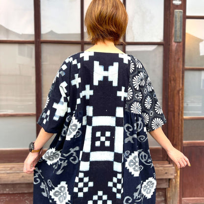 【古布リメイクチュニックワンピース】１０．２２．３