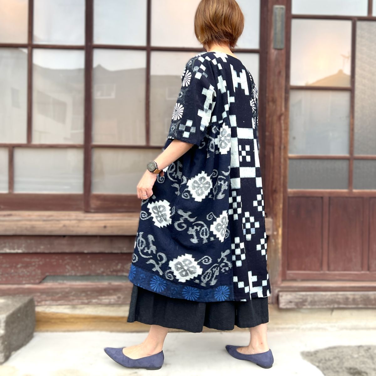 【古布リメイクチュニックワンピース】１０．２２．３