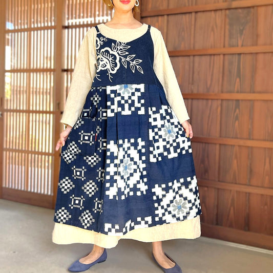 【古布アレンジジャンパースカート】10.22.8