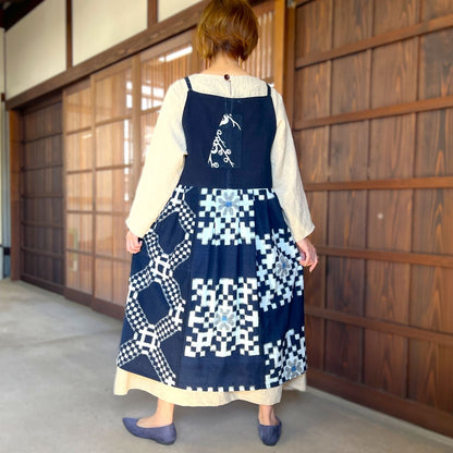 【古布アレンジジャンパースカート】10.22.8