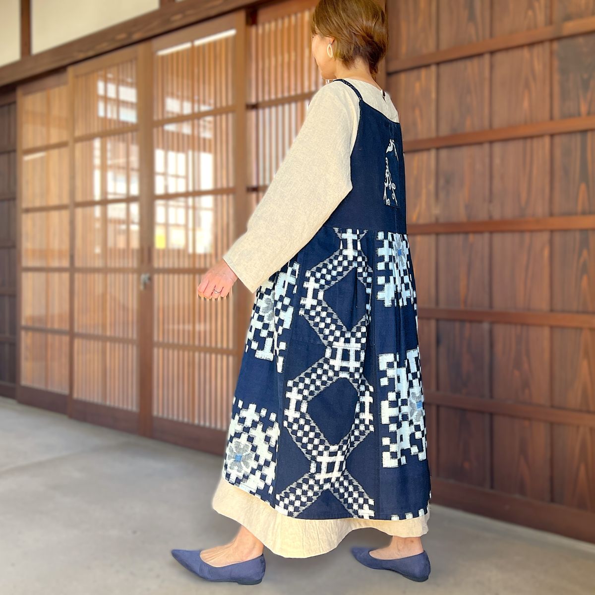 【古布アレンジジャンパースカート】10.22.8