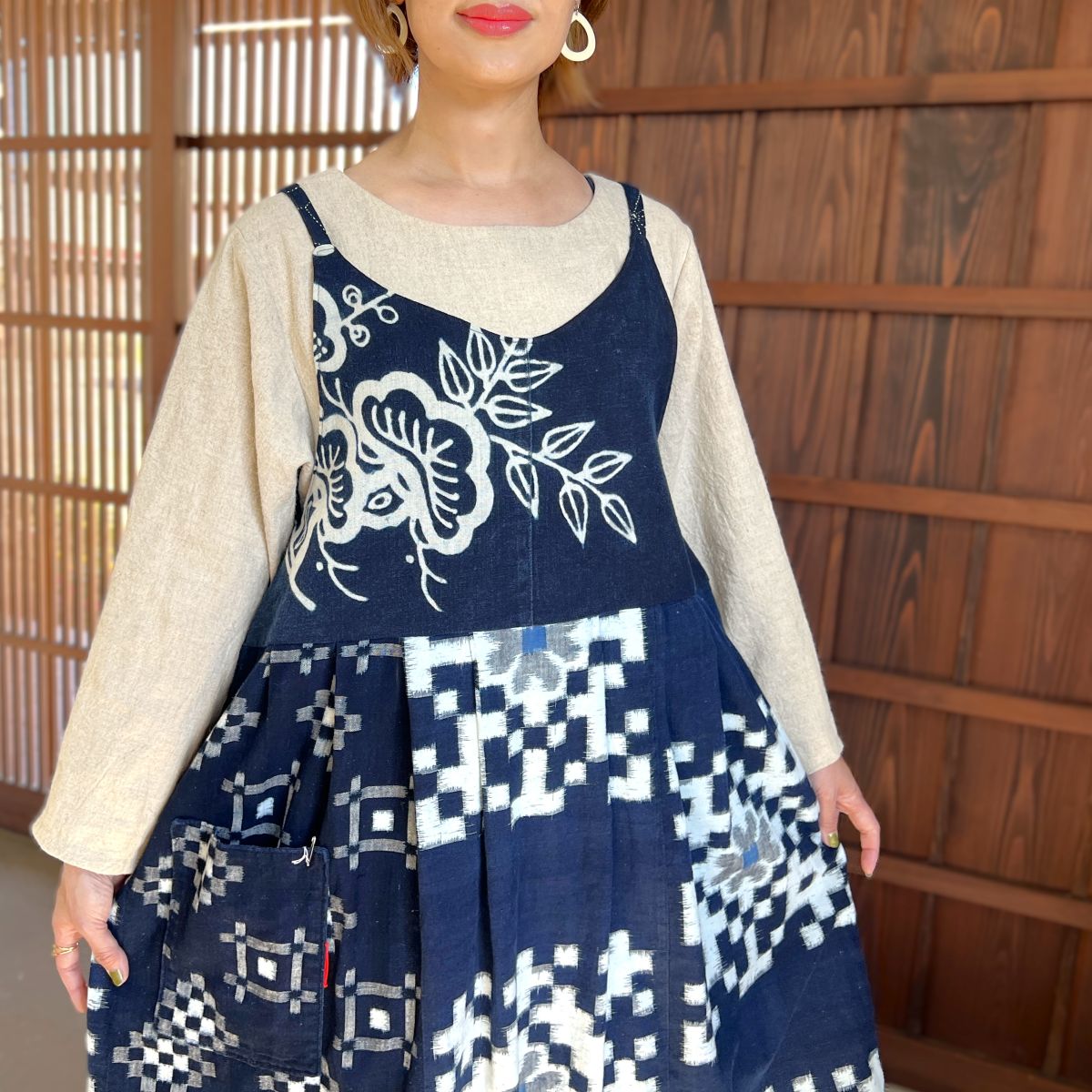 【古布アレンジジャンパースカート】10.22.8