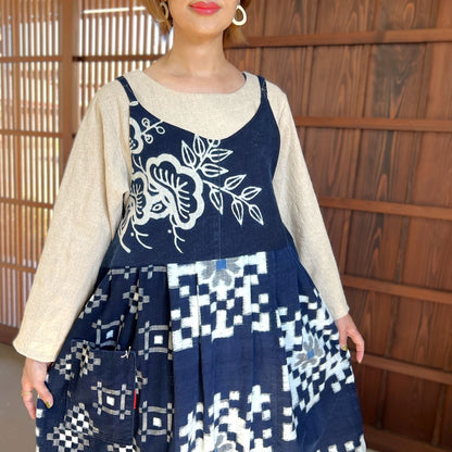 【古布アレンジジャンパースカート】10.22.8