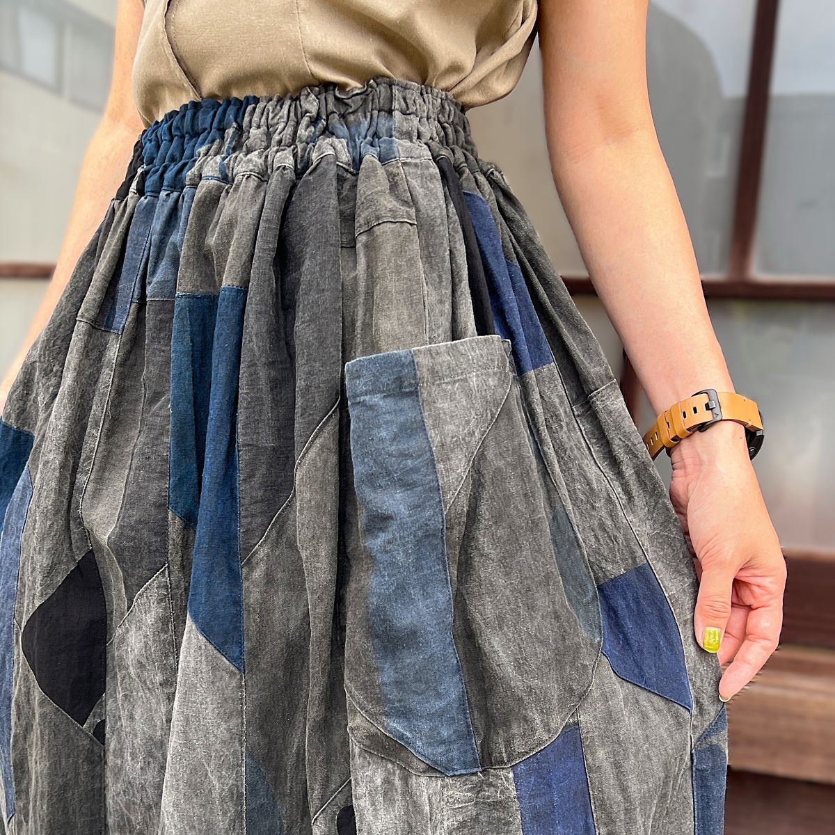 古布アレンジパッチワークスカート】MKSK – こっとんコットン