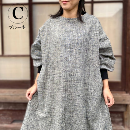 【安心の日本製！おしゃれ割烹着】春秋冬　家事　エプロン　あったか　ゆったり