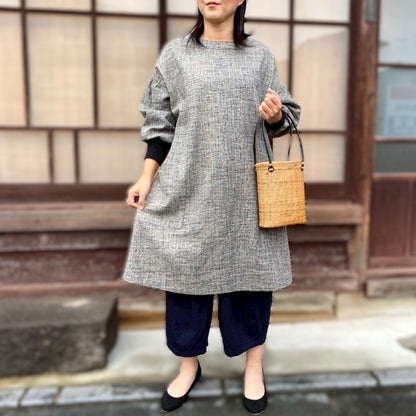 【安心の日本製！おしゃれ割烹着】春秋冬　家事　エプロン　あったか　ゆったり