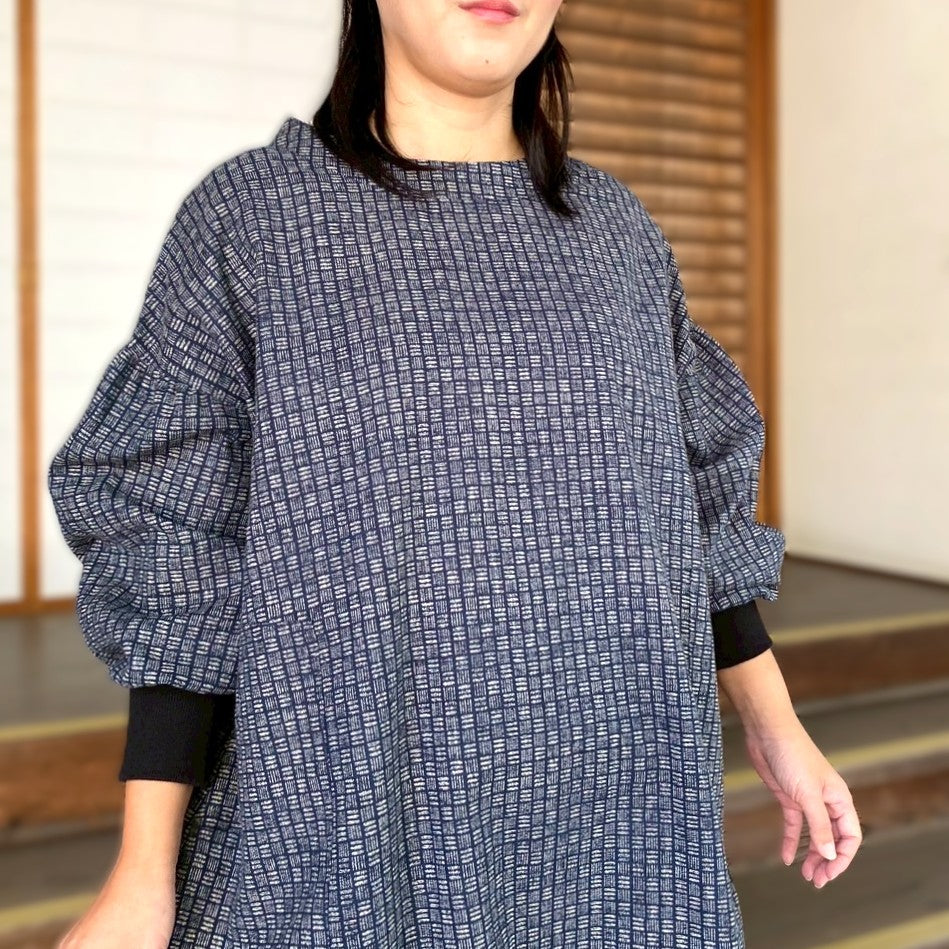 【安心の日本製！おしゃれ割烹着】春秋冬　家事　エプロン　あったか　ゆったり