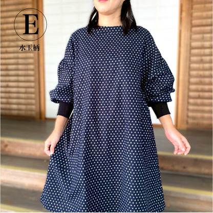 【安心の日本製！おしゃれ割烹着】春秋冬　家事　エプロン　あったか　ゆったり