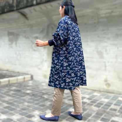 【安心の日本製！おしゃれ割烹着】春秋冬　家事　エプロン　あったか　ゆったり