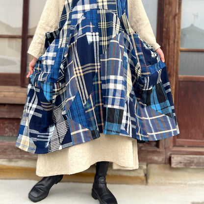 【古布アレンジジ変形ャンパースカート】 MK12.1