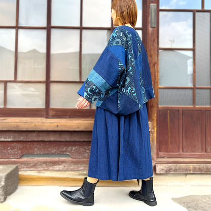 【古布アレンジ変形ブラウス】	MKB１