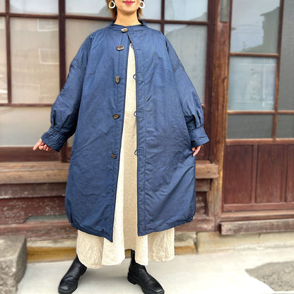【大島紬中わた入りゆったりコート】IMA12