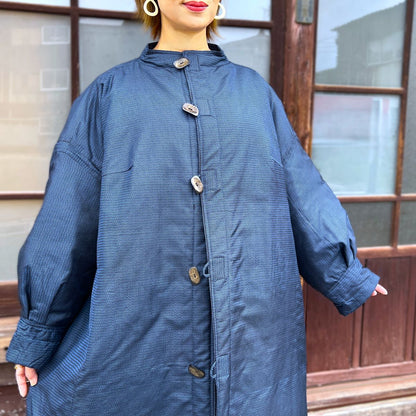 【大島紬中わた入りゆったりコート】IMA12