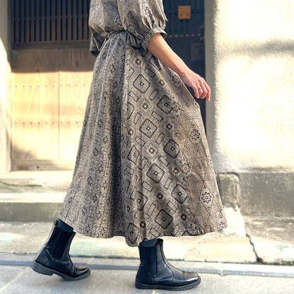 【大島紬リメイクセットアップ】OSU23