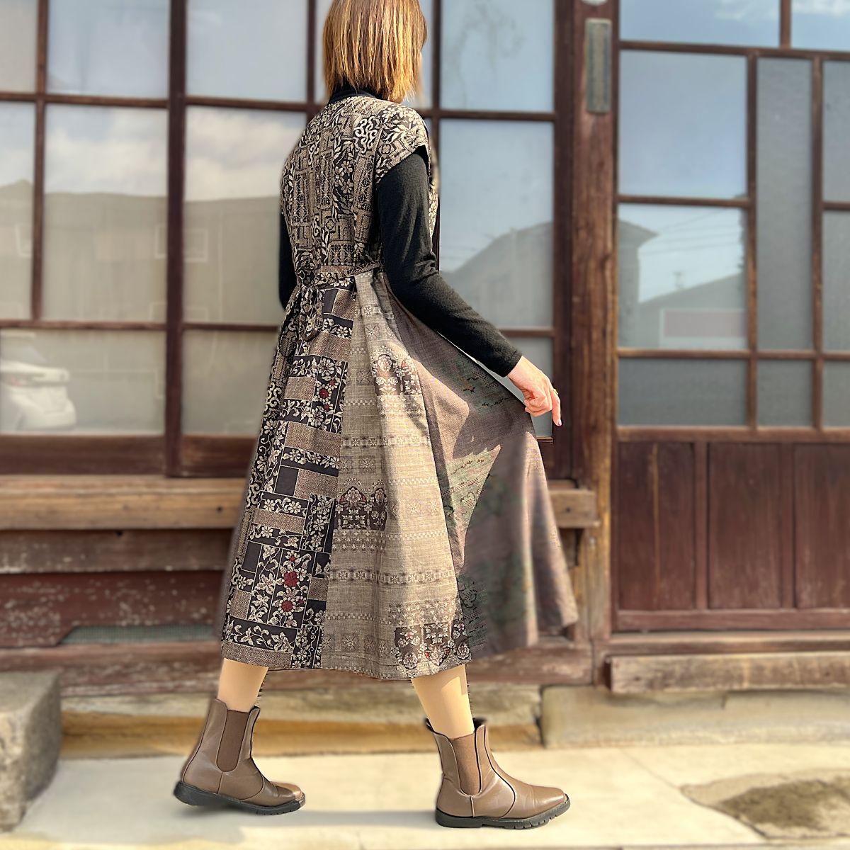 [Oshima Tsumugi remake dress]