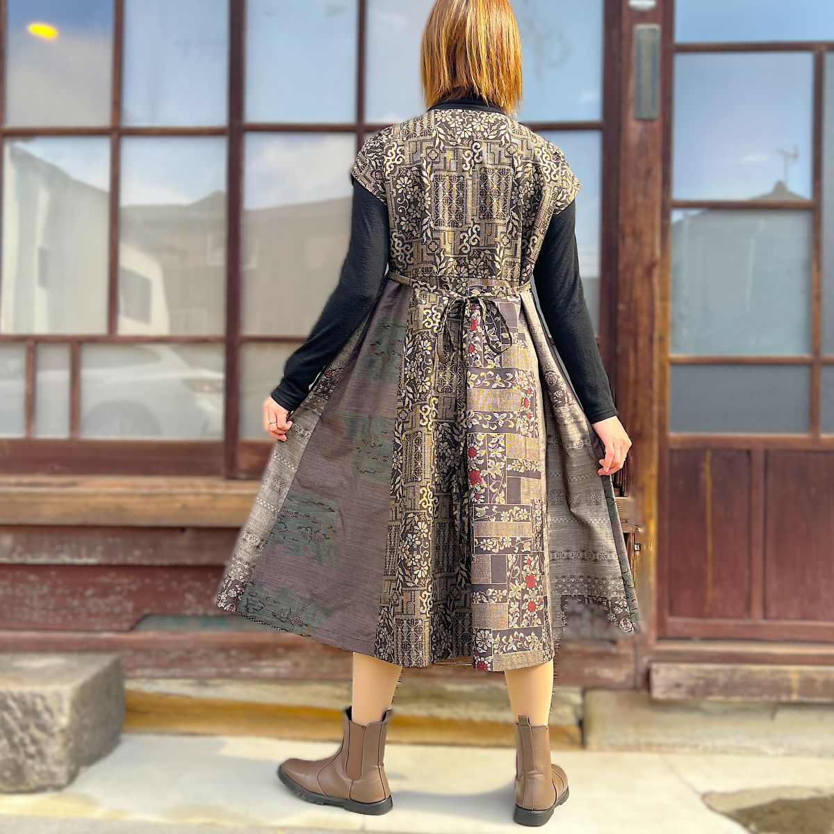 [Oshima Tsumugi remake dress]